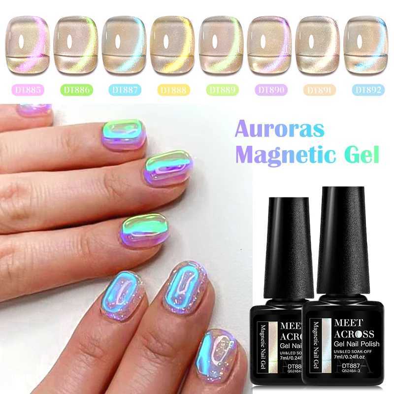 7ml Aurora Blue Tears Cat Eye Magnetic Gel Nail Polish Sparkling Shimmer Fairy Crystal Magnetic Gel Nail Polish DIY Charm NailsT251127
