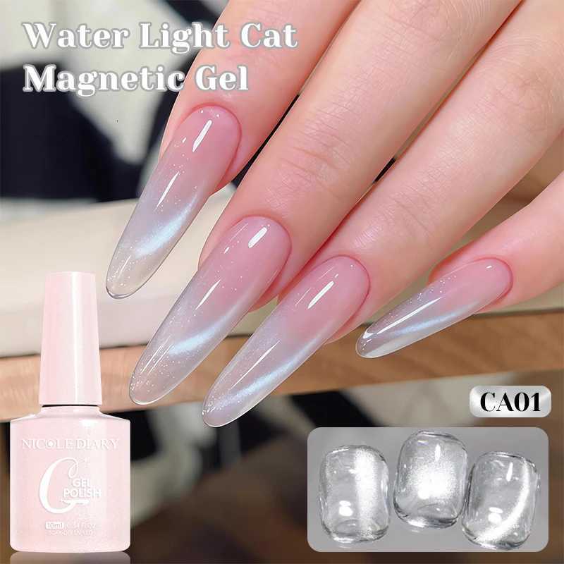 NICOLE DIARY 10ml Jelly Pink Water Light Cat Magnetic Gel Nail Polish Fruit Series Green Blue Purple Semi Permanent UV GelT251127