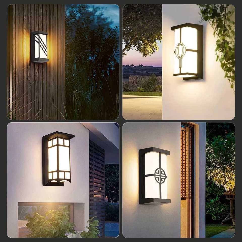 Outdoor Lamps Motion Sensor Wall Light Waterproof AC85-265V 16/30W Exterior Wall Lamp For Garden Light Street Lamp Porch BalconyM251127