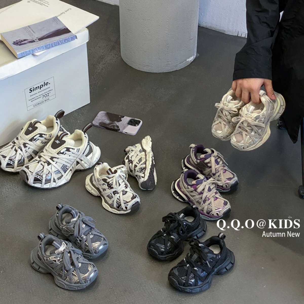 Hot Free shipping for kids designer shoes running shoes black beige grey brown purple Fashionable lightweight mesh breathable sports shoes