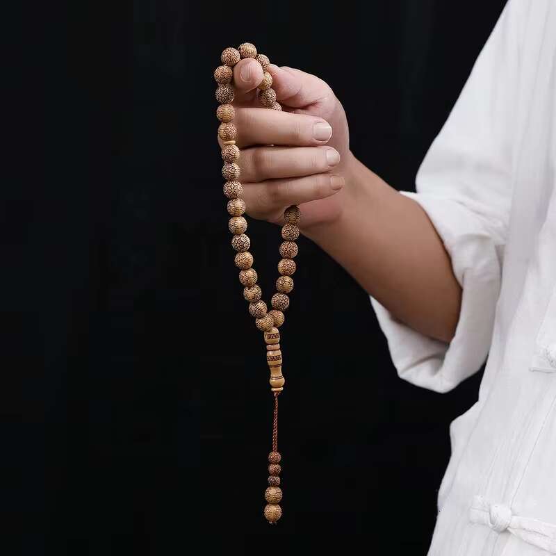 Hot Selling Religious Jewelry Necklace Traditional 33 Tespih Muslim Prayer Imitated Wooden Rosary Beads Islamic Subha