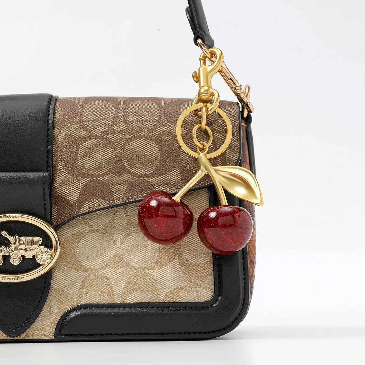Trendy Cherry Charm Accessory For Womens Bag or Keychain Pendant Cherry Adornment Individualized Bag Decoration for Women TrendT251127