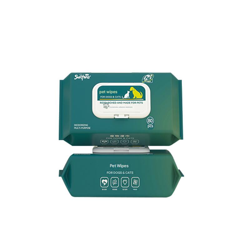 Pet wipes with 80 puffs, specifically designed for dogs, cat wipes, non washable, eye and tear stains, body supplies, wet wipes - view 6
