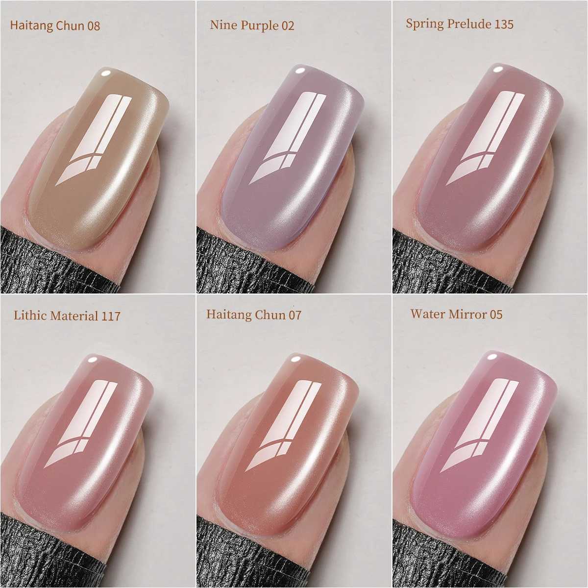 6Pcs 15ML Pink Series cat eye Nail Gel polish set Semi Permanent Nail Art Soaking UV LED Nail Salon DIY Nail Salon GelT251127