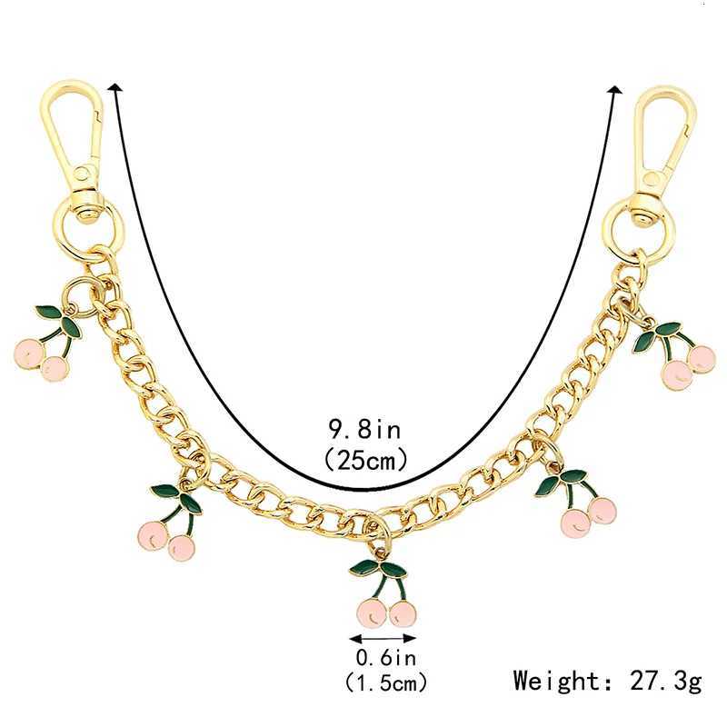 Fashion temperament glass stone red cherry chain jewelry bag hanging jewelry bag charm bag accessoriesT251127