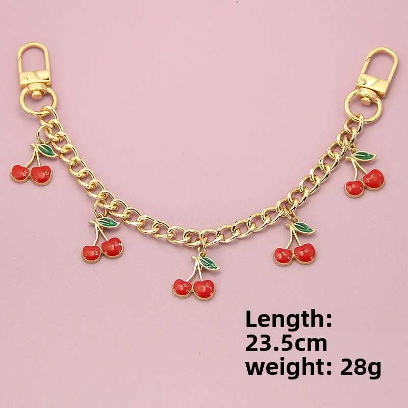 Fashion temperament glass stone red cherry chain jewelry bag hanging jewelry bag charm bag accessoriesT251127