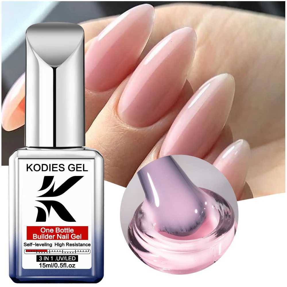 KODIES GEL 3 IN 1 Builder Nail Gel Polish No Pain Nude Self Leveling Thick Construction Hard Gel for Extension Manicure Nail ArtT251127