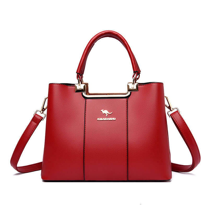 Handbag New Simple Commuter Fashionable Middle-aged Mom Large Capacity Multi-compartment Women's Can Be Shoulder Bag