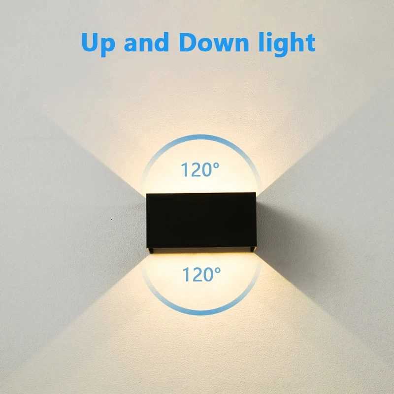 LED Outdoor Wall Lamps 24W LED Motion Sensor Black/White IP65 Waterproof Indoor Outdoor Lighting Adjustable Wall LightM251127