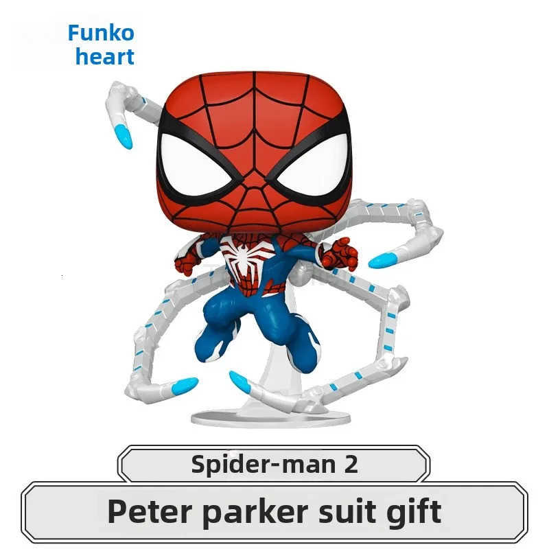 Disney Genuine Edition FUNKO POP Marvel Hero Spider-Man - Peter Parkers Suit Anime Action Ornament Toys Assembly Collectible Model H251127