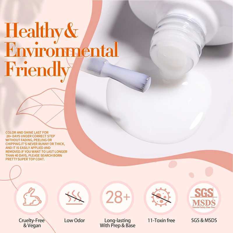BORN PRETTY Milky White Jelly Nude Gel Nail Polish 10ml White Translucent Soak Off Gel Vernis Semi Permanent Need UV Light CureT251127
