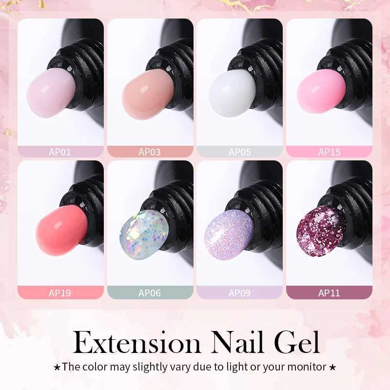 BORN PRETTY 30ml Extension Nail Gel Nail Polish Acrylic Nail Glitter Sequins Soak Off UV Extend Gel For Nail ExtensionsT251127