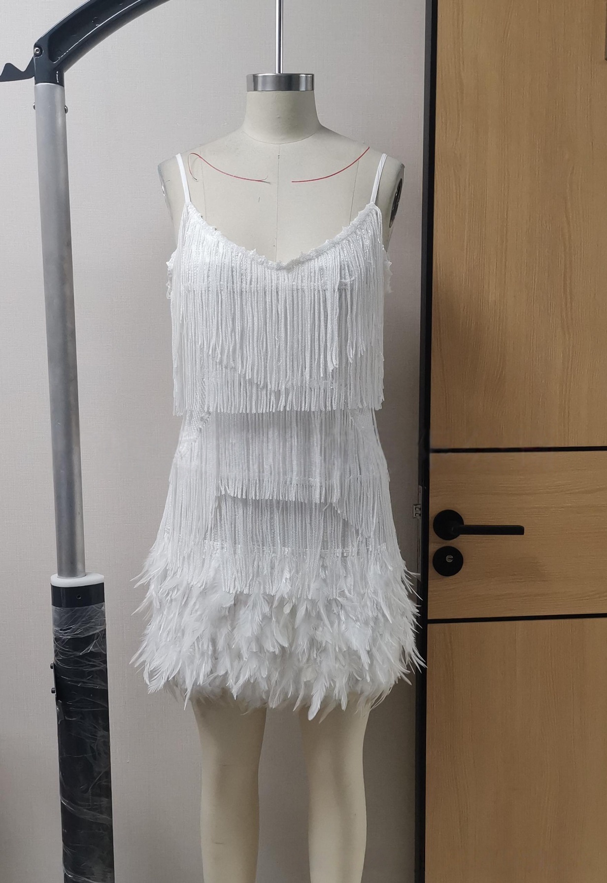 Women's Olive Green Sequin Skirts Slim Fit Straight Tube Fringe Midi Skirt Sparkly Tassel Party For Evening Club Party Festival Sexy Lady