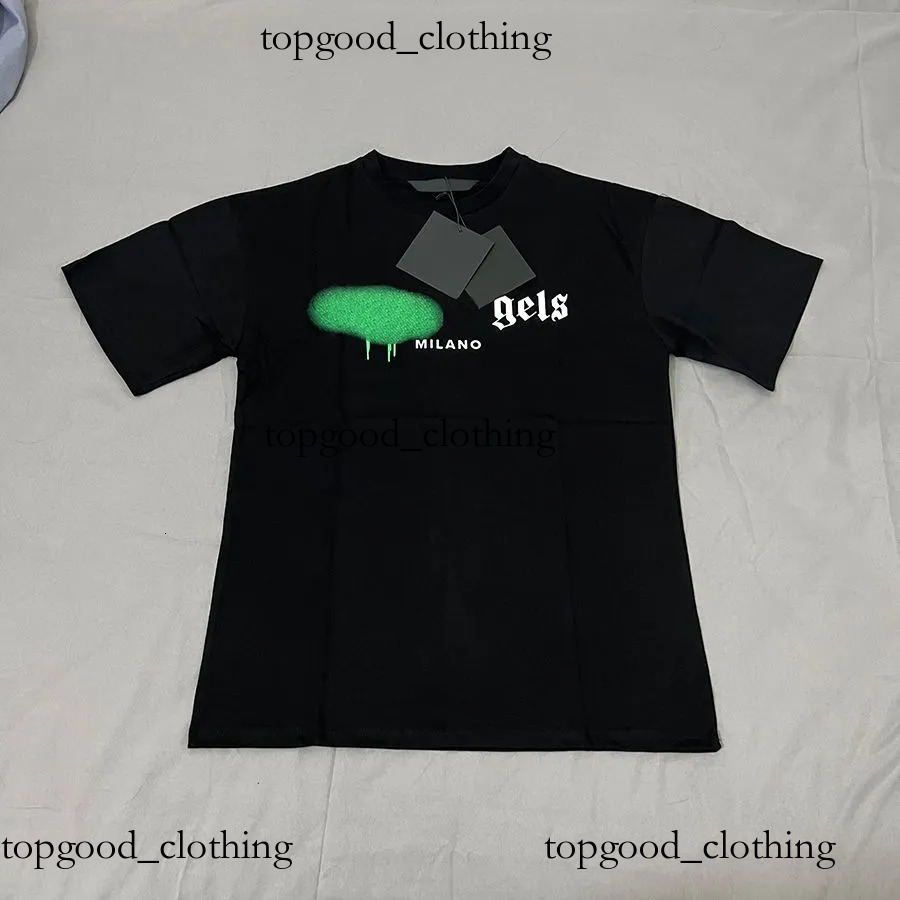 Palm Tshirt Designer T-Shirt Brand Palm T Shirt Clothing Spray Letter Short Sleeve Spring Summer Tide Men And Women Camouflage Print Batching Sweatshirt F03 5f3