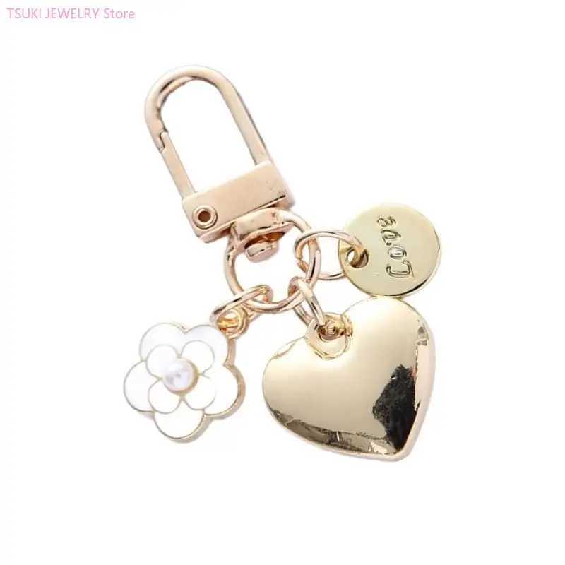 62KE Colorful Heart Keychain Love Shaped Bag Pendant Handmade Jewelry Phone OrnamentT251127