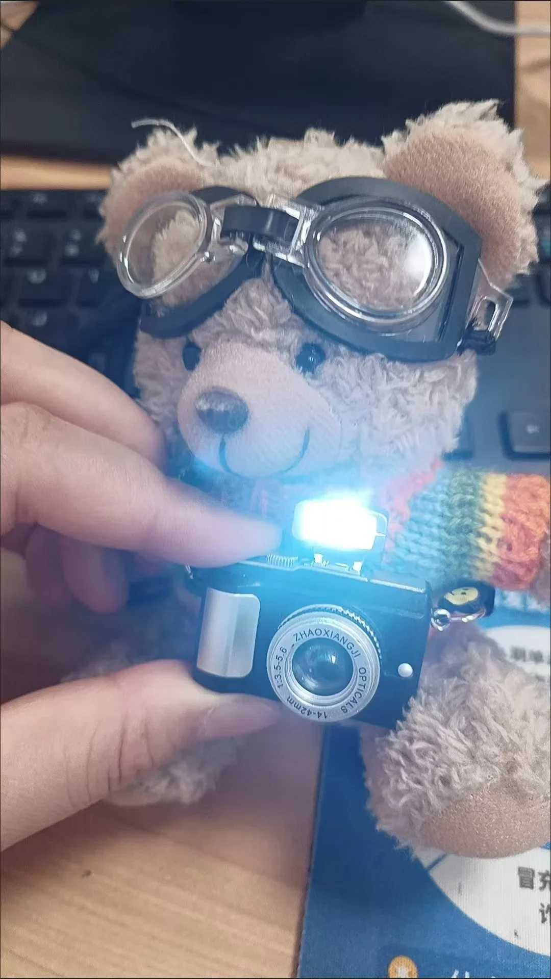 2025 New 4 Styles Key Chain Pilot Bear Keychain Stuffed Animal Bag Pendant Plush Key Ring Plushies Toys Decoration Gift JewelryT251127