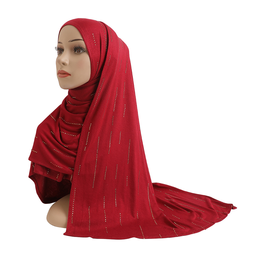 K535 Modal cotton mercerized cotton whole hot gold diamond malay scarf women's headscarf H205
