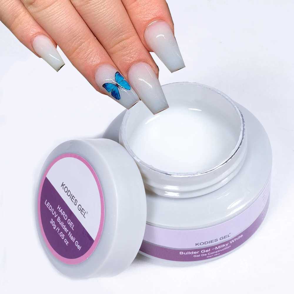 KODIES GEL 30g Builder Extension Nail Gel for Clear White Pink Construction UV Hard Gellak Camouflage Acrylic Manicure SculptinT251127