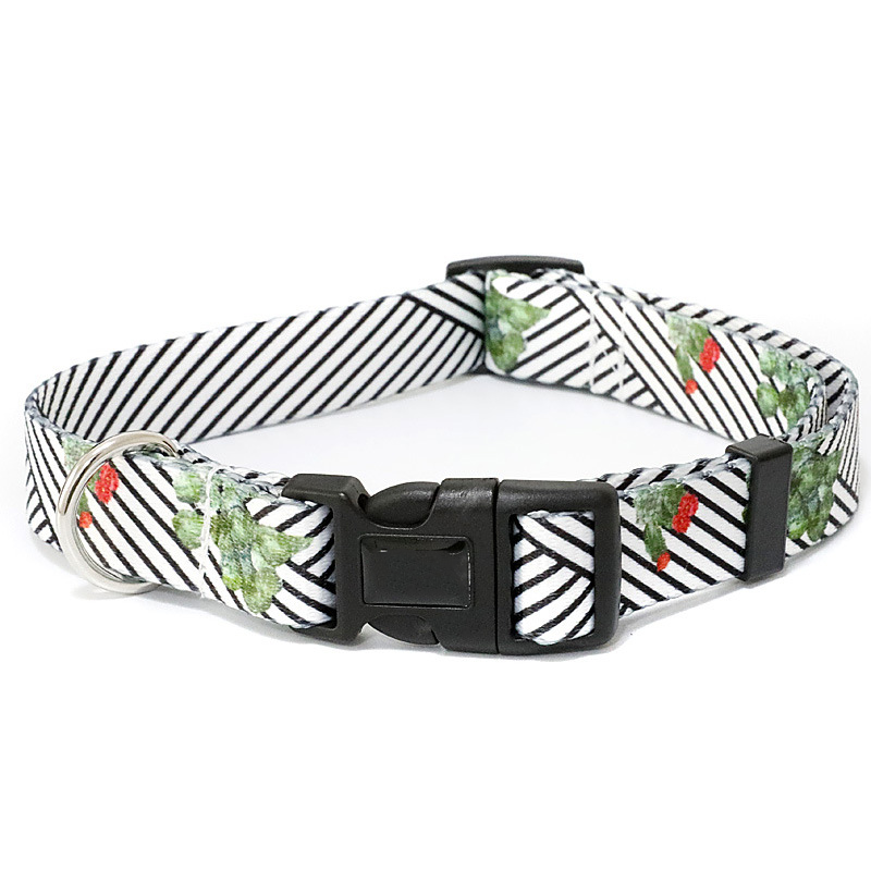 Factory Wholesale Luxury Puppy Collar Green and ECO Three Size Adjustable Pet Dog Collar Colourful Flower Printed Collars | Durable Polyester Dog Coll