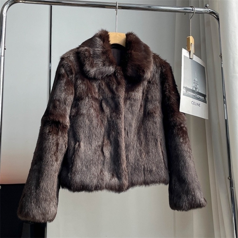 Natural Rabbit Fur Coat Women Autumn Winter Jacket Leather and Fur Womens Clothing Female Outerwears 2025 Fur Lady 251126 - view 3