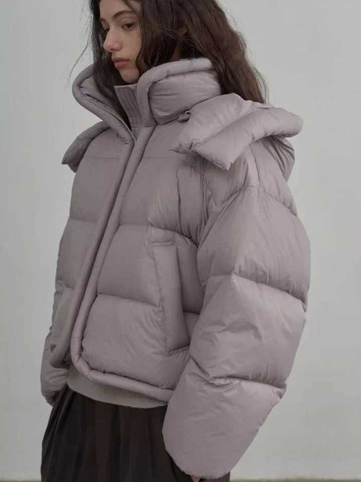 American Y2K Parkas Women Vintage Harajuku Streetwear Warm Winter Puffy Coats Loose Hooded Long Sleeve Thick Bf Hip Hop JacketXJ251127