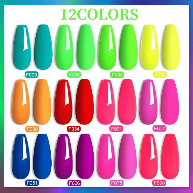 LILYCUTE Fluorescent Nail Gel Polish Orange Red Neon Bright Color Summer Series Soak Off For Manicure Nail Art UV Gel VarnishT251127