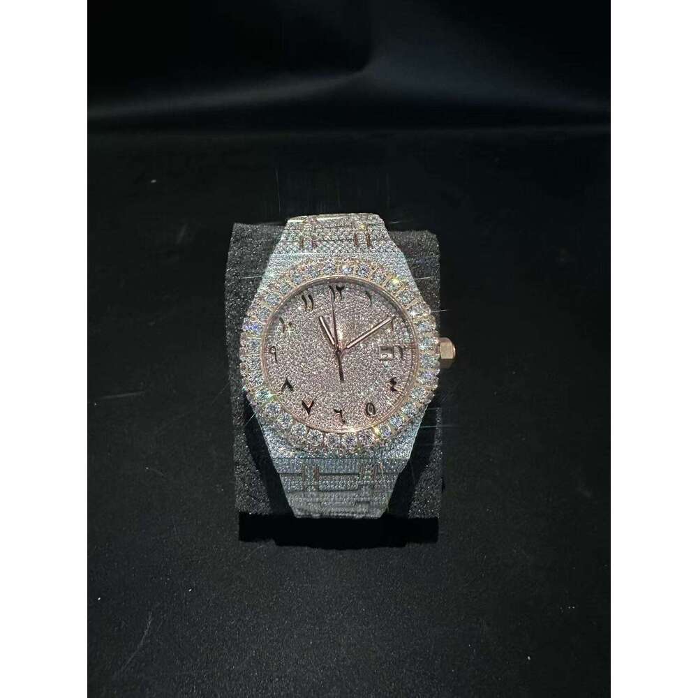 Advanced customizationVVS Top Quality Automatic Mechanical Women Designer Men Moissanite Pass test Watches Iced Out Vvs Dia Watch Delivery to your doorstep