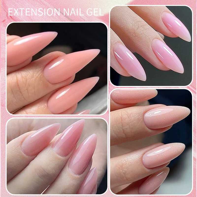 BORN PRETTY 30ml Milky White Hard Gel Jelly Nail Extension Gel Nail Polish Clear Acrylic Nail Color Soak Off UV Construction GelT251127