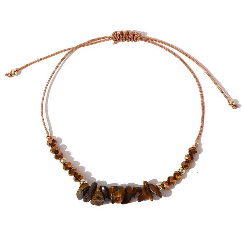 12PCS Hand-woven Natural Stone Beads Adjustable Irregular Crystal Gravel Beads Hand Chain Charm Jewelry Gifts C251105