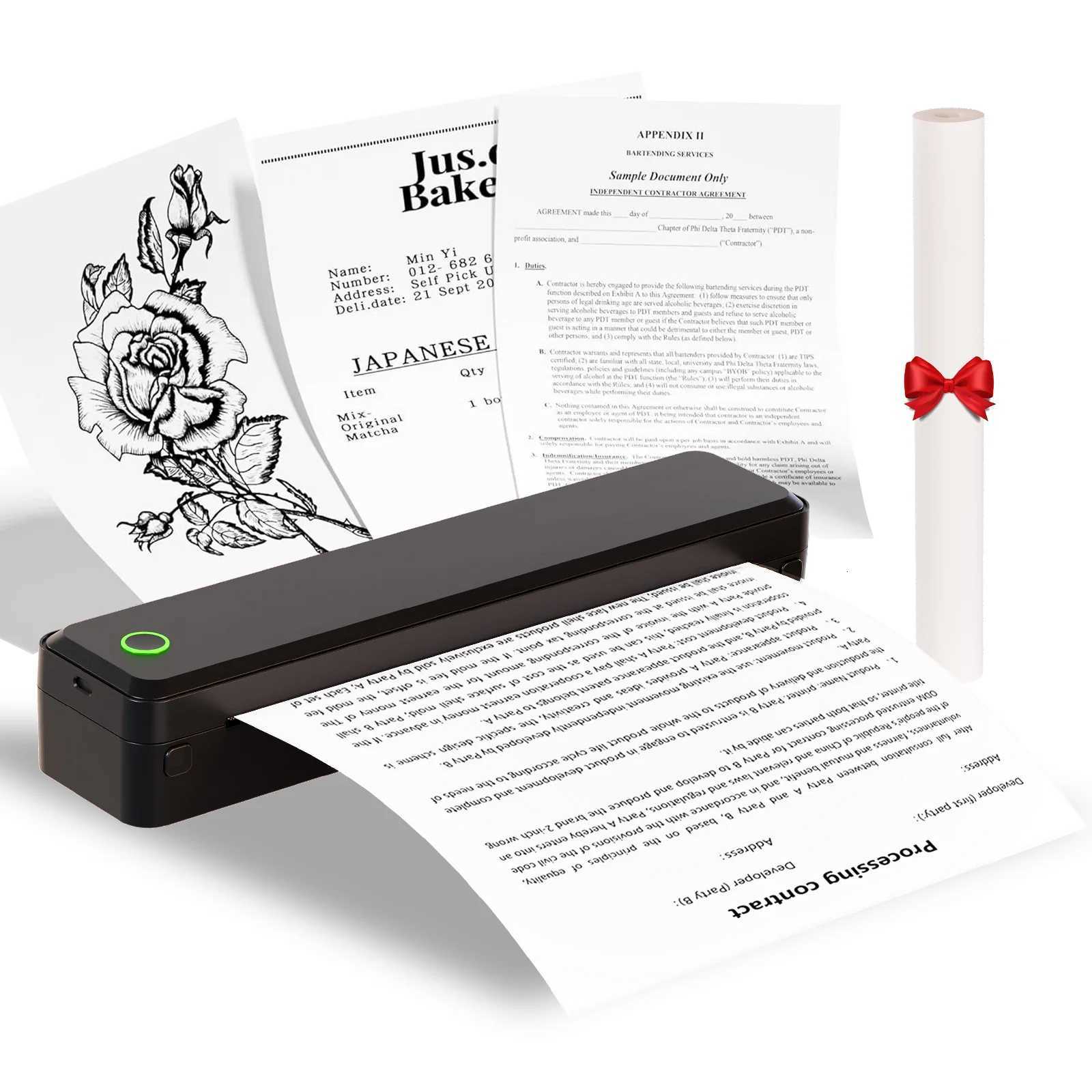 Portable Printers Wireless Inkless Thermal A4 Label Maker US Letter/A4/A5/B5 Android iOS Phone Laptop For Travel Off School H251127