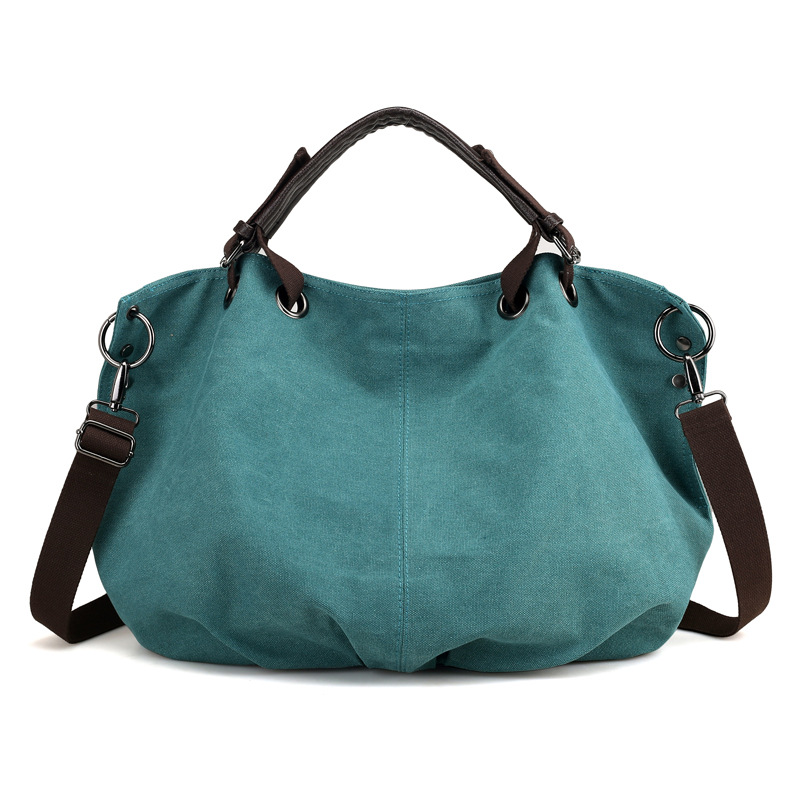Wholesale European and American canvas bags women's large-capacity retro women's shoulder bags student tote large bags casual handbags