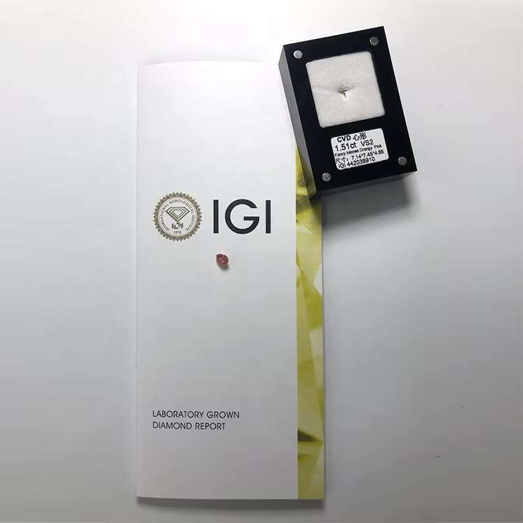 New Product IGI Certificate Heart Brilliant Cut Fancy Intensive Pink Lab Growth Diamond CVD