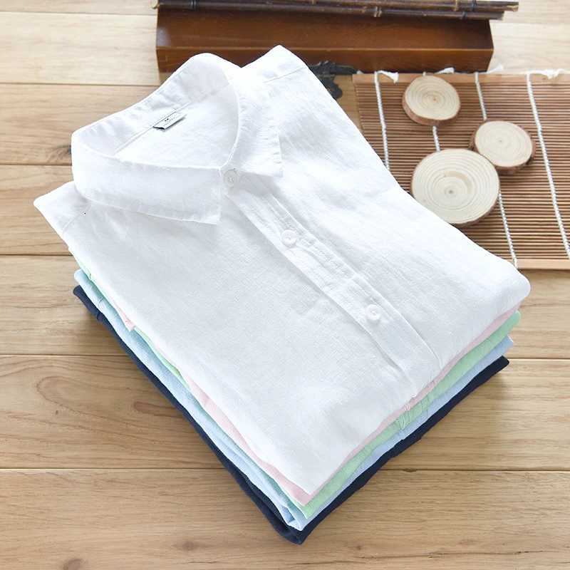 New Designer Italy Style 100 Linen Long-sleeved Shirt Men Brand Casual 5 Colors Solid White Shirts For Men Top Camisa ChemiseW251127