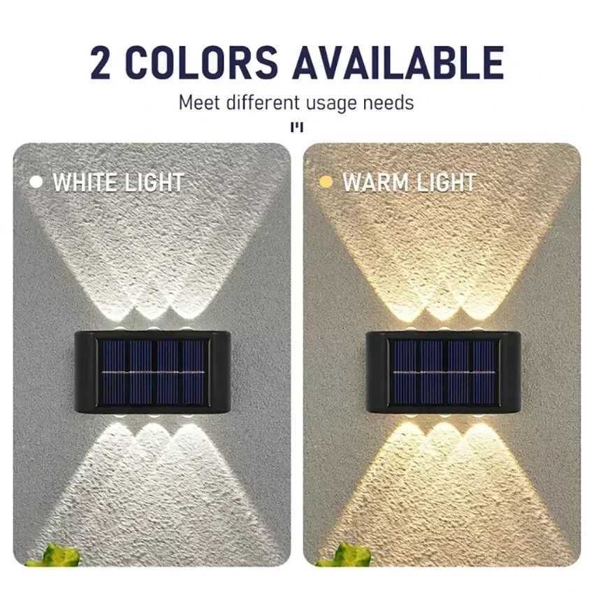 Solar Wall Lamp Outdoor Waterproof Solar Powered Light UP and Down Illuminate Home Garden Yard Decoration Outside SunlightsM251127