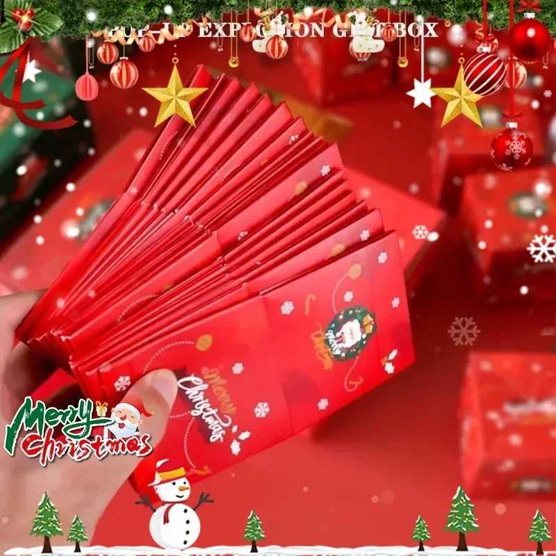 Christmas Gift Box Diy Folding Paper Boxs Money Pop Up Birthday Wedding Surprise Bounce Boxs Explosion Red Envelope Gift Box Set H2511271
