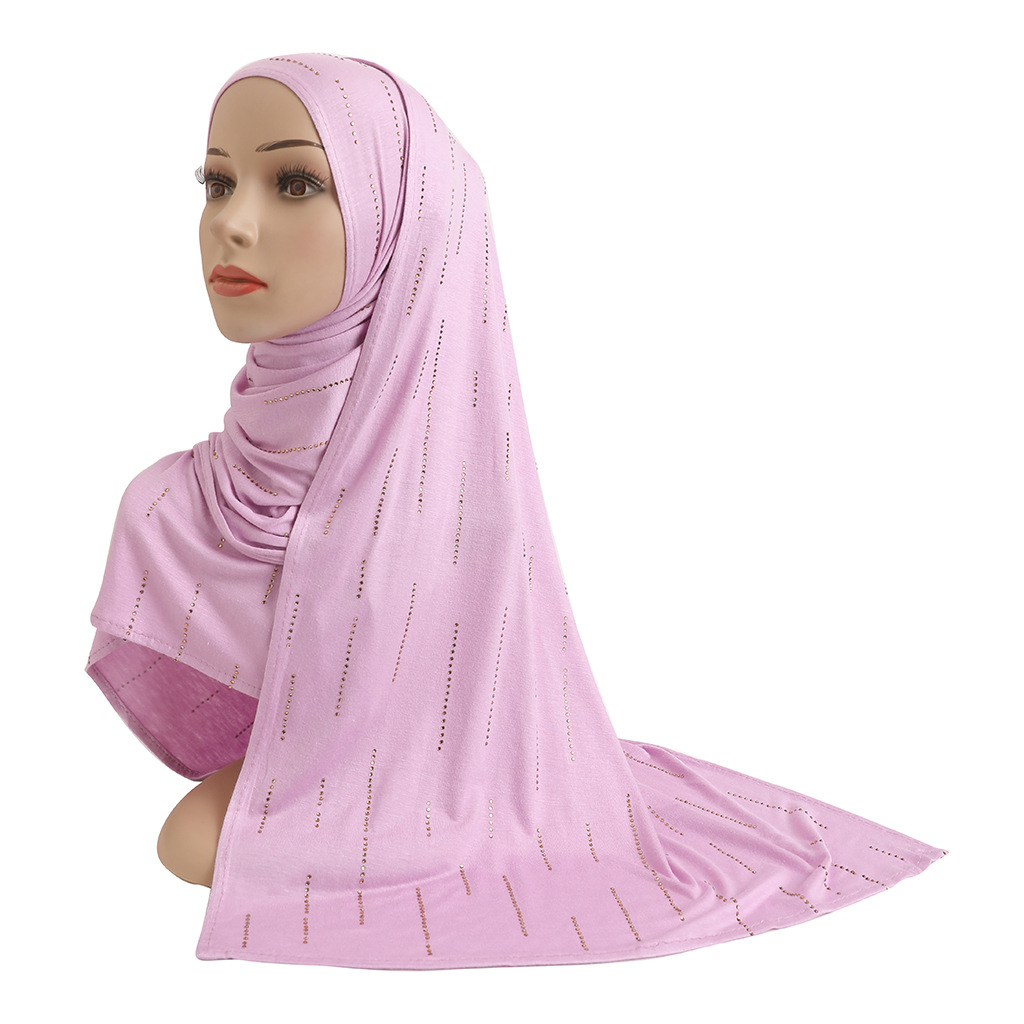 K535 Modal cotton mercerized cotton whole hot gold diamond malay scarf women's headscarf H205