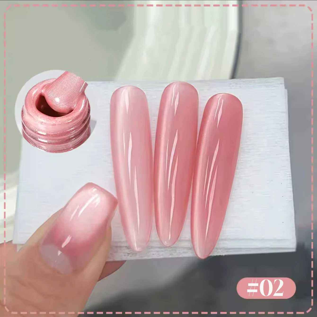 12ml 1-16pcs Autumn Nails 2025 New Clear Pink Glass Bead Moonlight Magnet Cat Eye Gel Nail Polish Whitening Nail SuppliesT251127