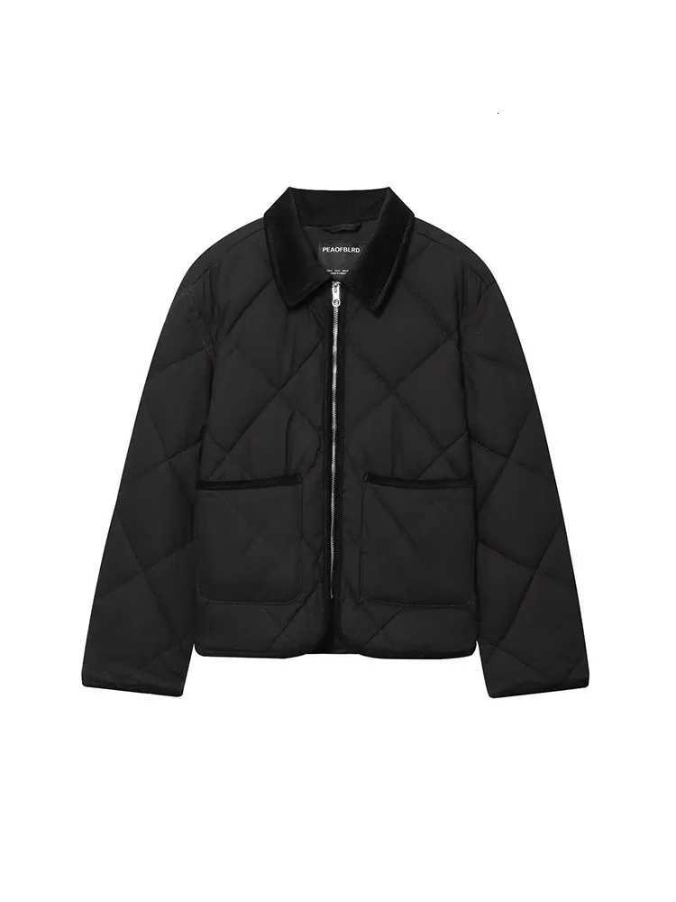 2025 Women Autumn Winter Jackets Coats Fashion Loose Solid Cotton Liner Pockets Female ELegant Street Jacket Outerwear ClothingXJ251127