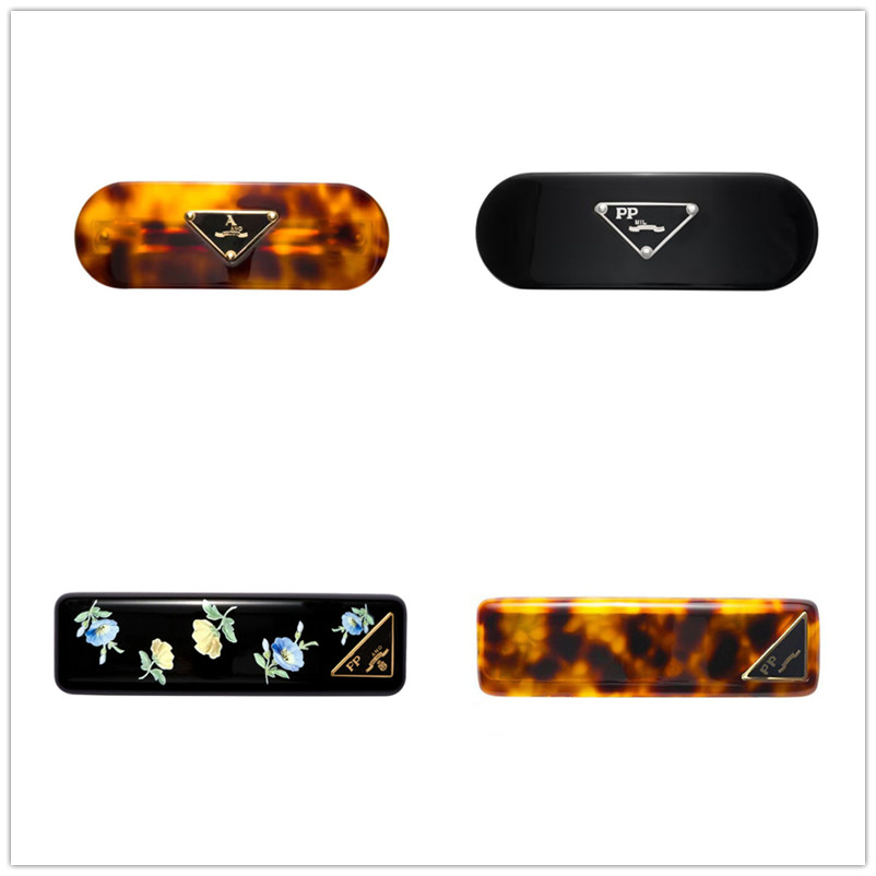 Hair Clips Barrettes Triangle rectangle geometry designer hair clip barrettes hairclip luxury acrylic black flower tortoiseshell clips headband barrette