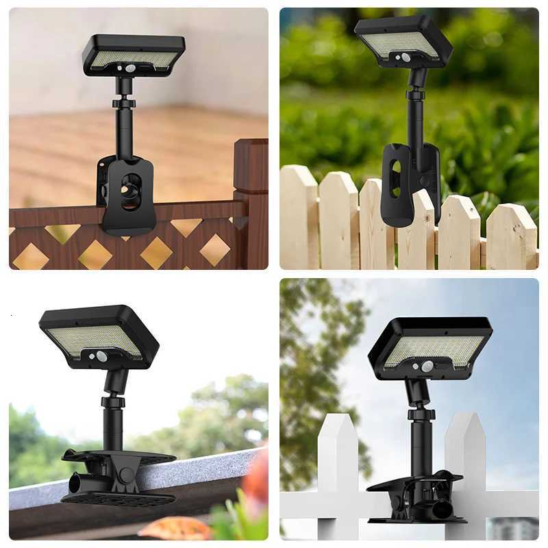92 LED Solar Clip-on Motion Sensor Lights LED Street Light IP65 Waterproof Wall Lamp for Camping Garden Yard Tent Patio OutdoM251127