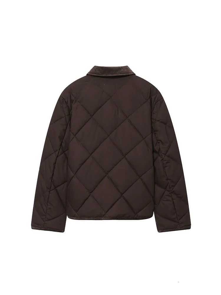 2025 Women Autumn Winter Jackets Coats Fashion Loose Solid Cotton Liner Pockets Female ELegant Street Jacket Outerwear ClothingXJ251127