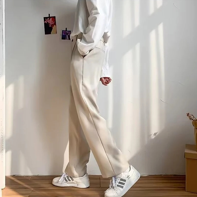 Mens dress pants Korean version trend slim suitable for small leg casual pants mens spring and autumn straight leg set pants 250427