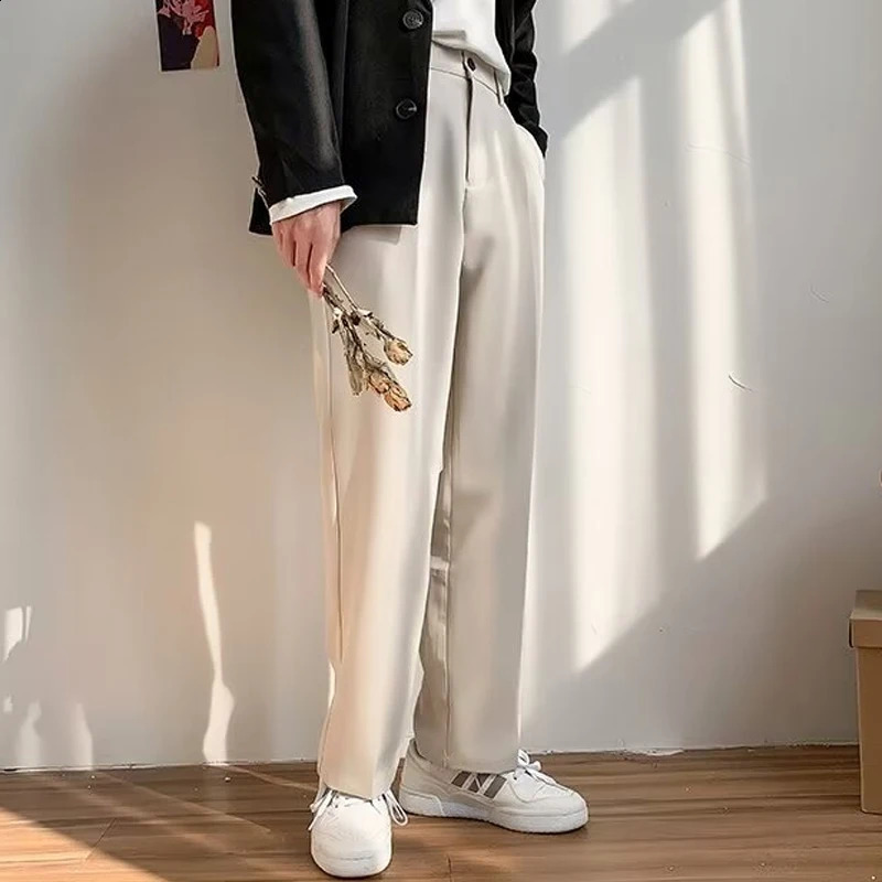 Mens dress pants Korean version trend slim suitable for small leg casual pants mens spring and autumn straight leg set pants 250427