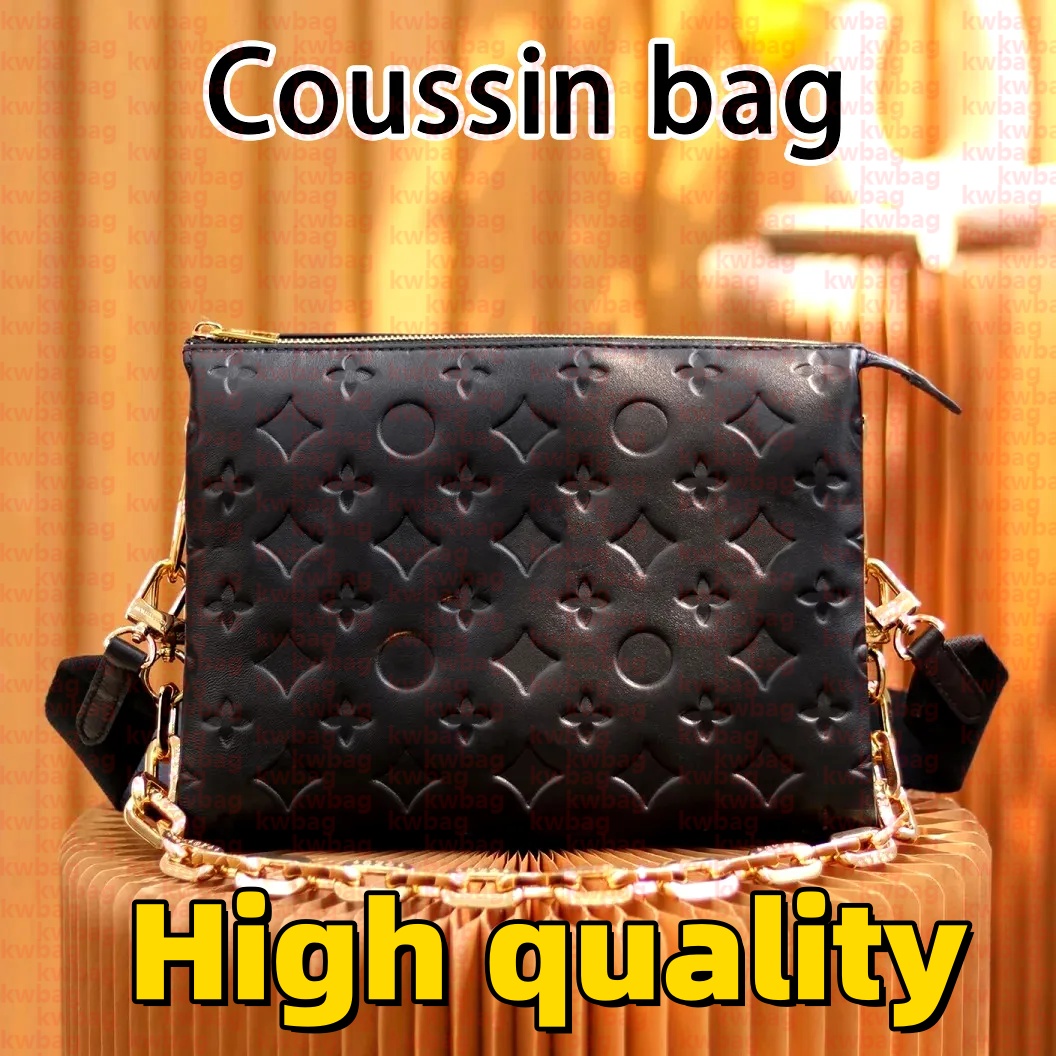 Coussin PM Bag designer bag Genuine Leather Women's Shoulder Bags Crossbody Bag Gold Chain totes bag Handbags tote wallets 3 inside compartments flap embossing bag