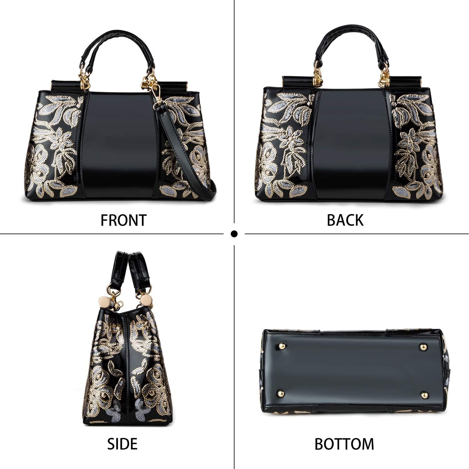 Ladies' handbag patent leather designer wallet suitable for daily use at shopping parties