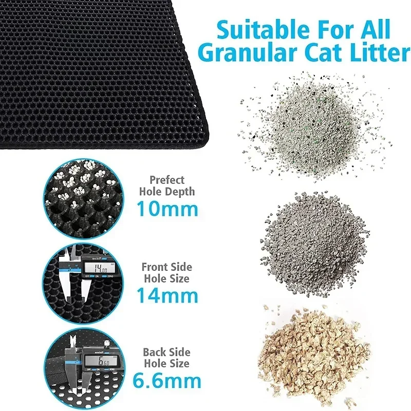 Cat Litter Mat Pet Toilet Waterproof Double Layer Pet Litter Box Mat Nonslip Sand Cat Washable Mat Clean Pad Pet Clean Supplies - view 7