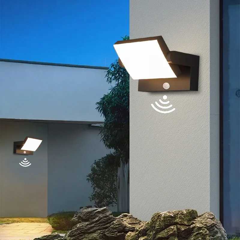 LED Outdoor Wall Light 24W IP65 Waterproof Motion Sensor Wall Lamp Modern Indoor Home Balcony Porch Garden Decoration LightingM251127