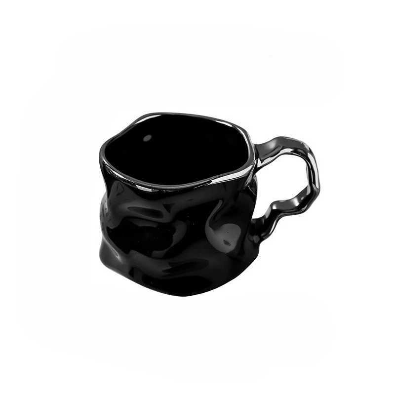 New Ceramic Coffee Mug Simple Black White High Value Office Home Drinking Cup C251127