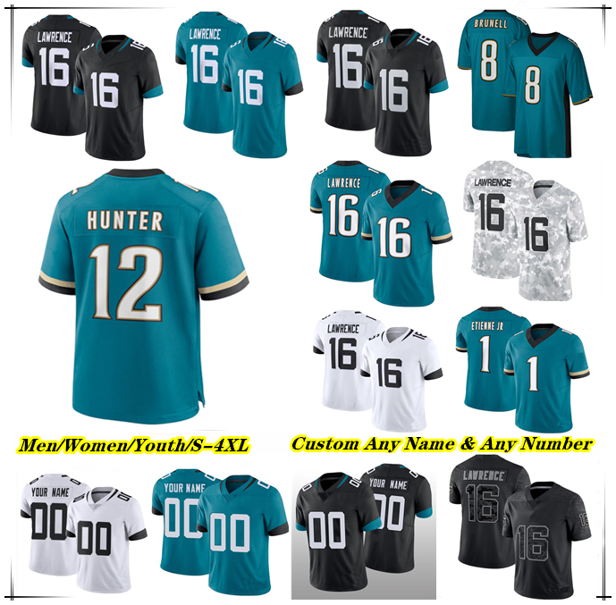 American Football Jersey Travis Hunter Etienne Jr Trevor Lawrence Tank Bigsby Brian Thomas Jr Brenton Strange Devin Lloyd Travon Walker Parker Washington Taylor 4X