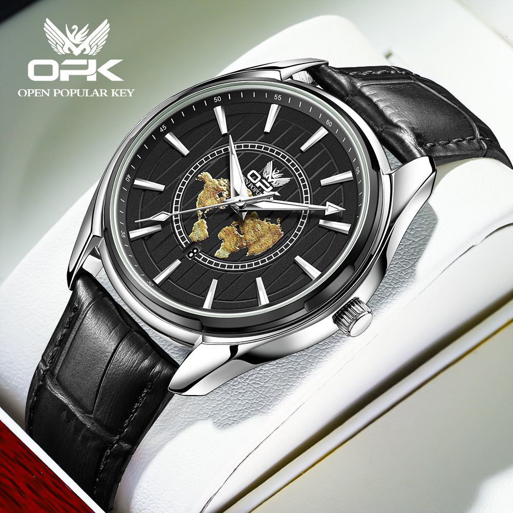 OPK Free Shipping New Designer Watch Luminous Waterproof Watch For Men Student Korean Version Trendy Versatile Automatic Non-mechanical Men's Wat